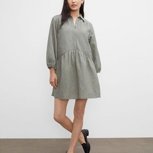 Puff Sleeve Mini Shirt Dress - New With Tags - NEVER WORN - Seaspray